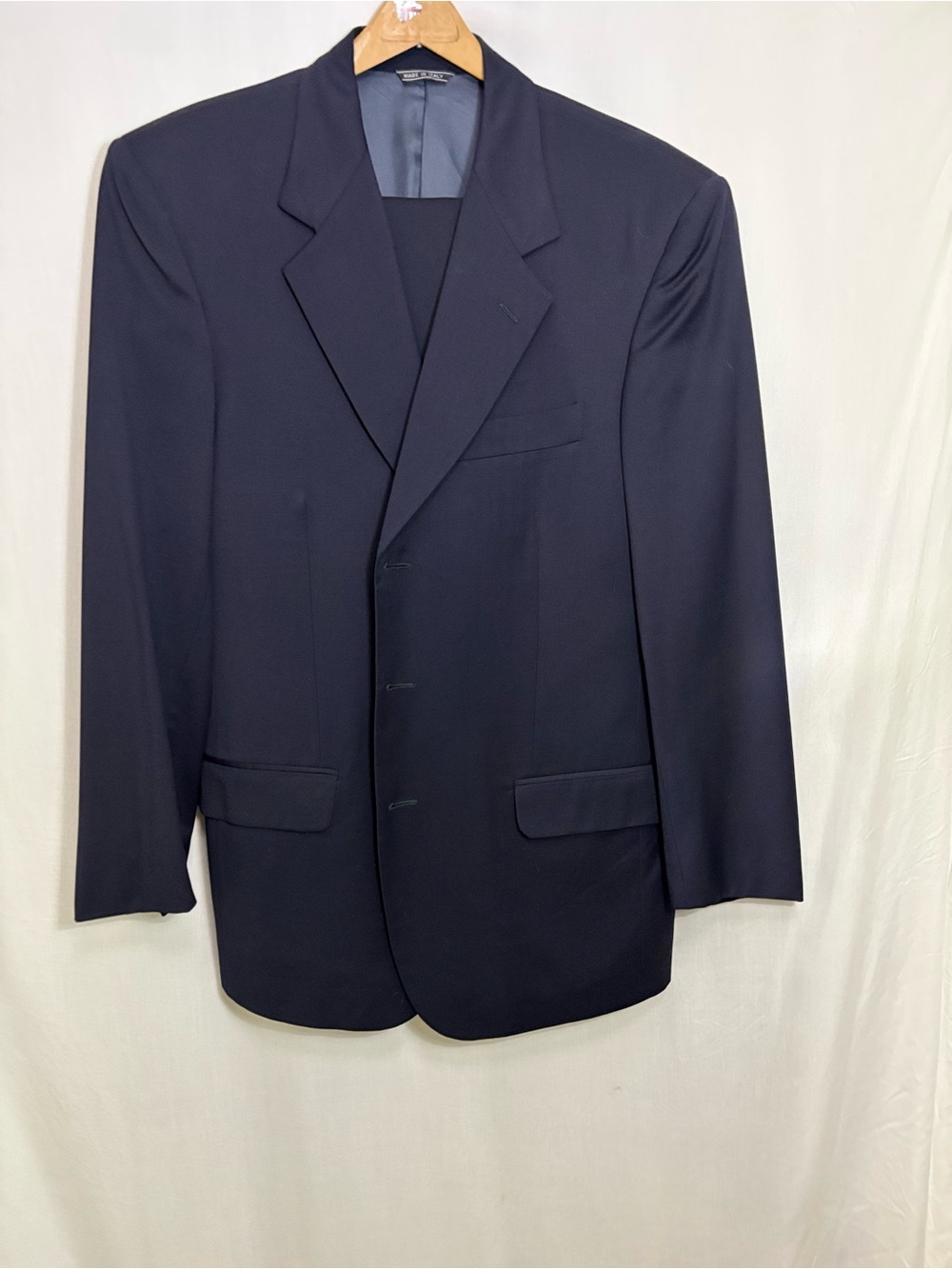 Santorelli Navy Single-Breasted Men's Suit